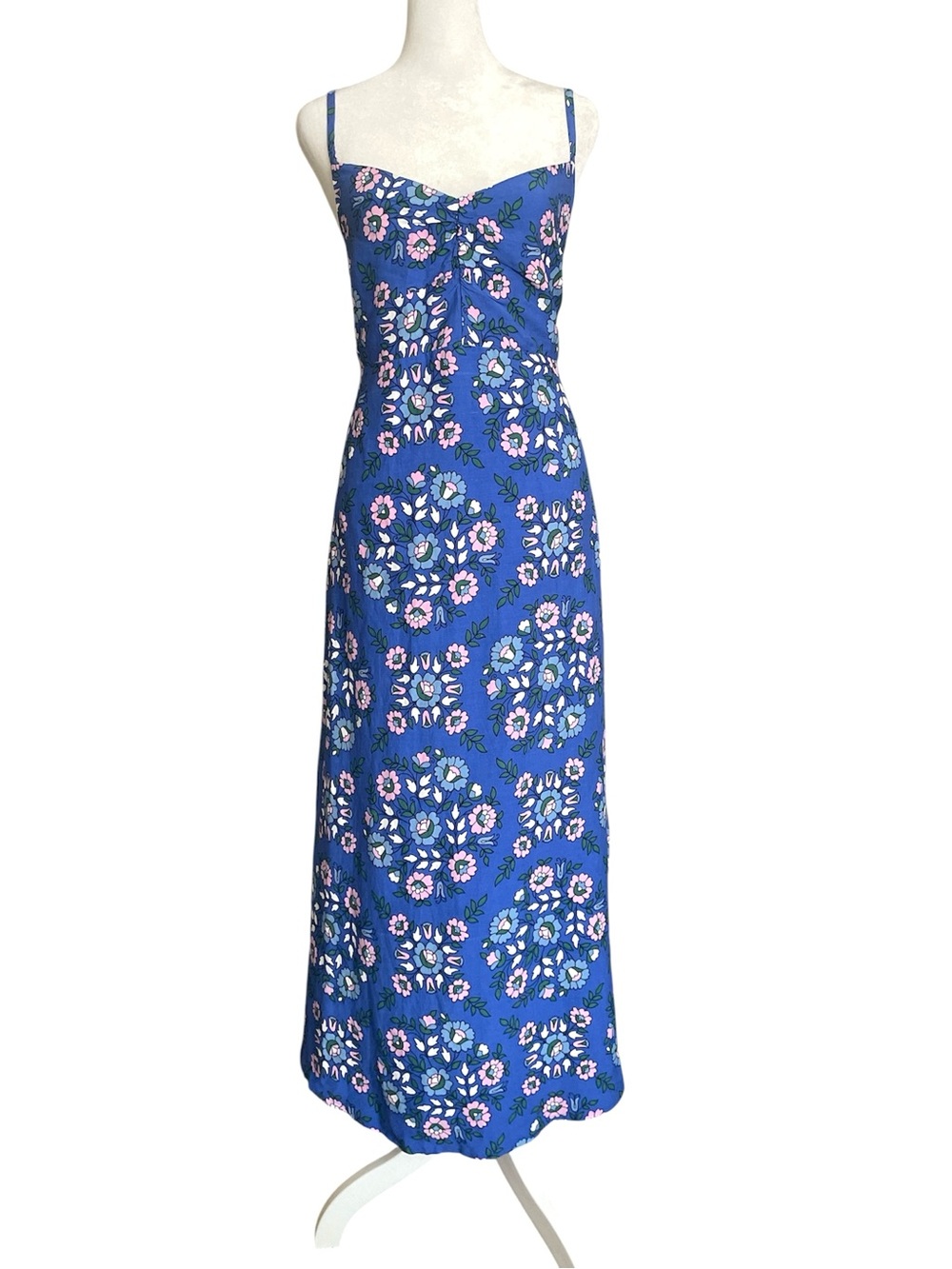 Boden Floral Print Midi Dress in Bluebell Wildflower Prairie Sundress Size 8R - Picture 2 of 12